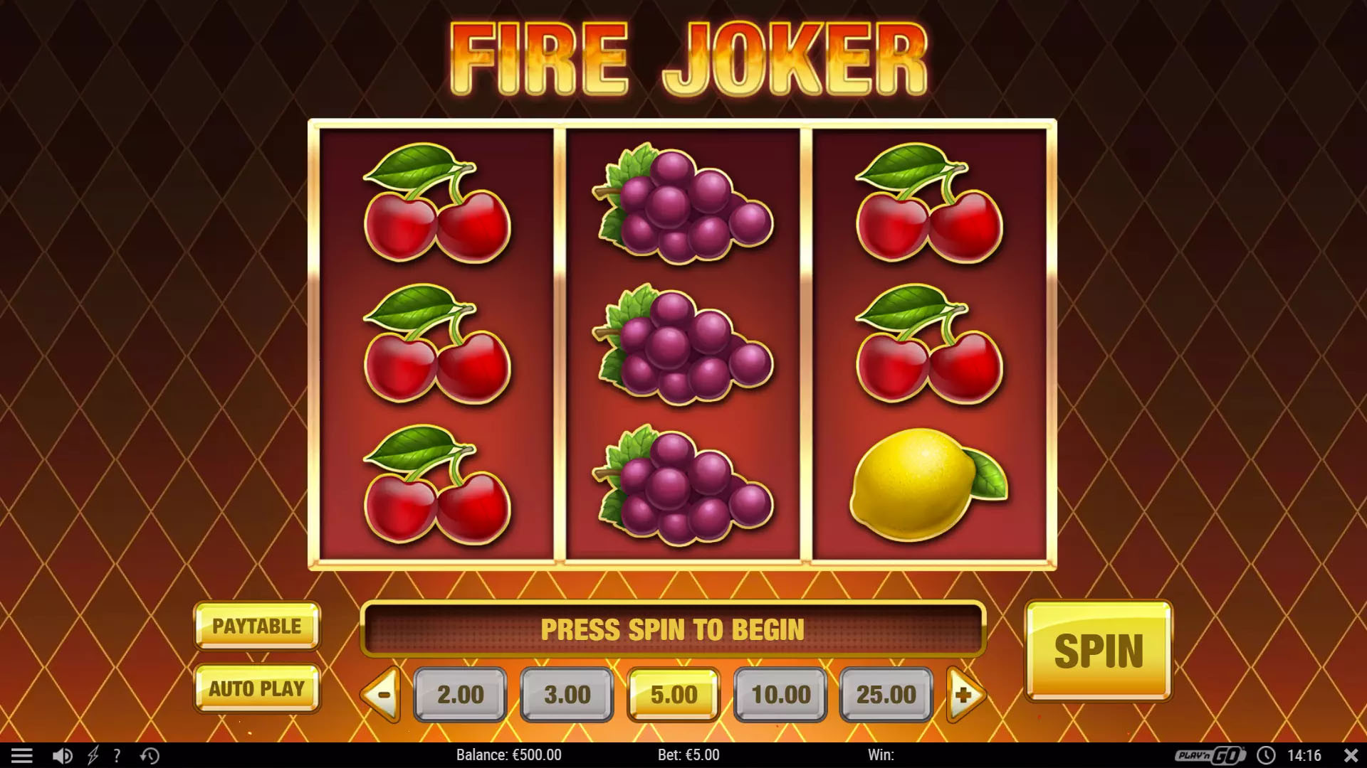 Screenshot van Fire Joker gokkast